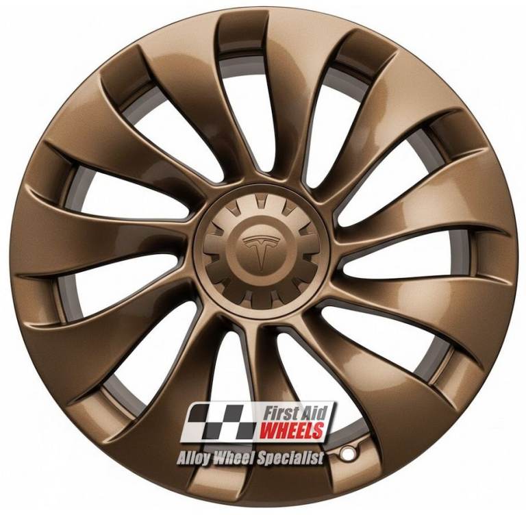 R597BR Swap TESLA MODEL 3 4x 20'' GENUINE UBERTURBINE IMOLA BRONZE ALLOY WHEELS