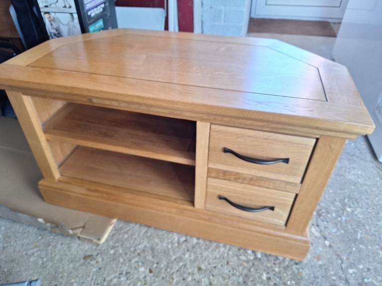 TV CABINET AND MATCHING SIDE UNIT.
