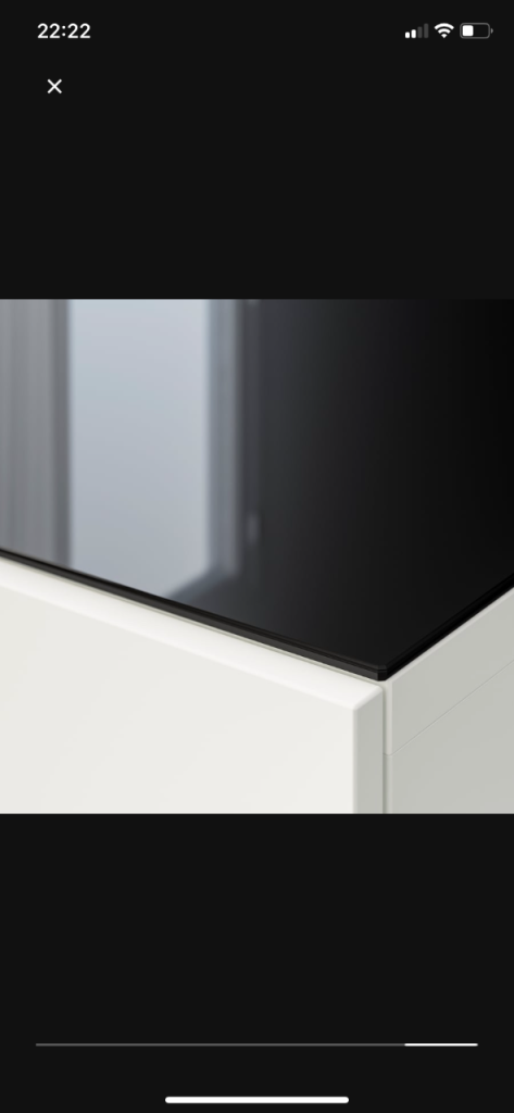 BESTA IKEA TV glass Top 180x40cm NEW