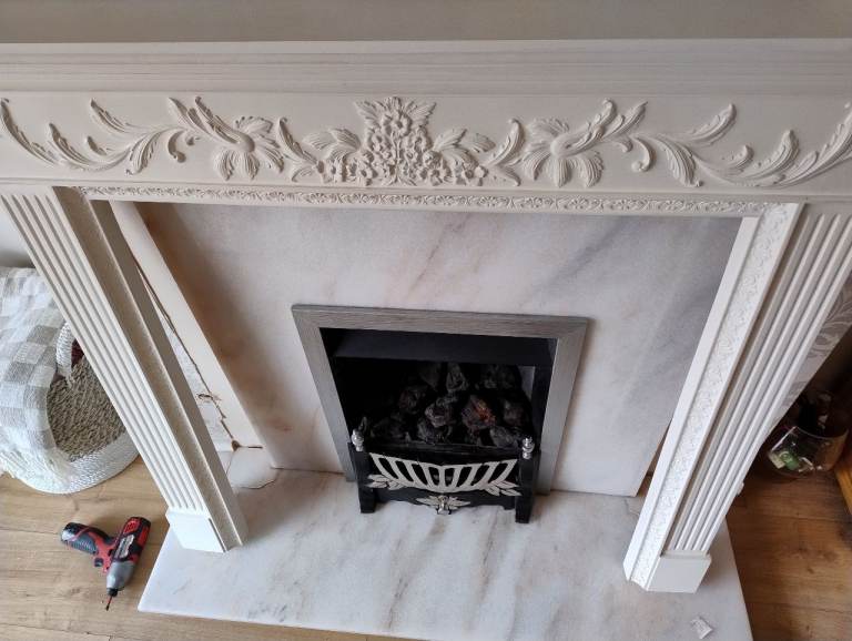 White fire surround 