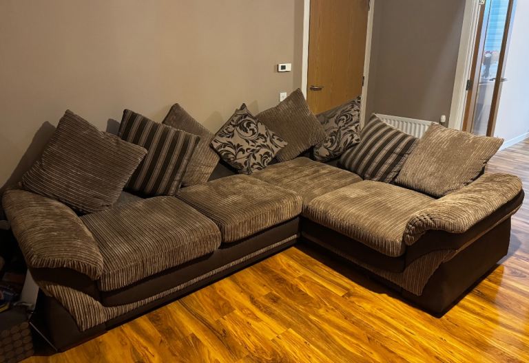 DFS Corner Sofa + Swivel Chair & Footstool – Excellent Condition