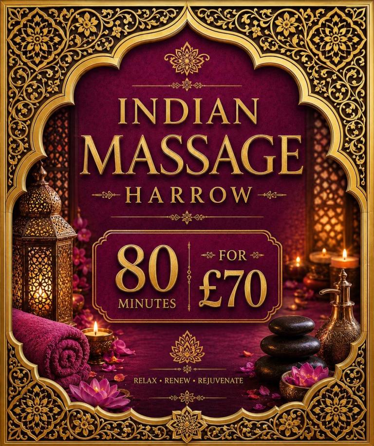 Full body Indian Massage Harrow with an Indian Therapist ask for special