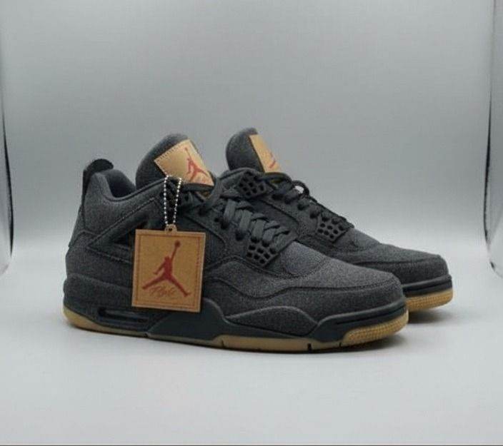 image for  Air Jordan 4 Retro Levi’s Black Trainers – UK 10 