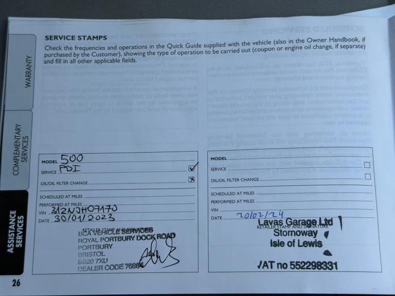 2023 Fiat 500 1.0 MHEV Dolcevita Euro 6 (s/s) 3dr HATCHBACK Petrol Manual