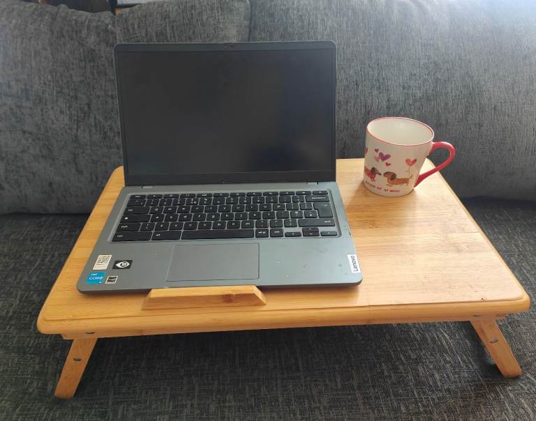 Bamboo Laptop Stand with Adjustable Top