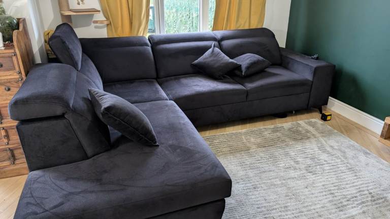image for Large Corner Sofa with Sofa bed and Storage