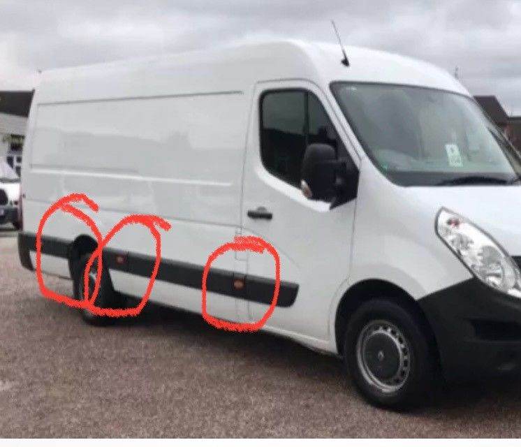 Renault Master III 768570130R Door Moulding Panel Strips - Front And Rear Right