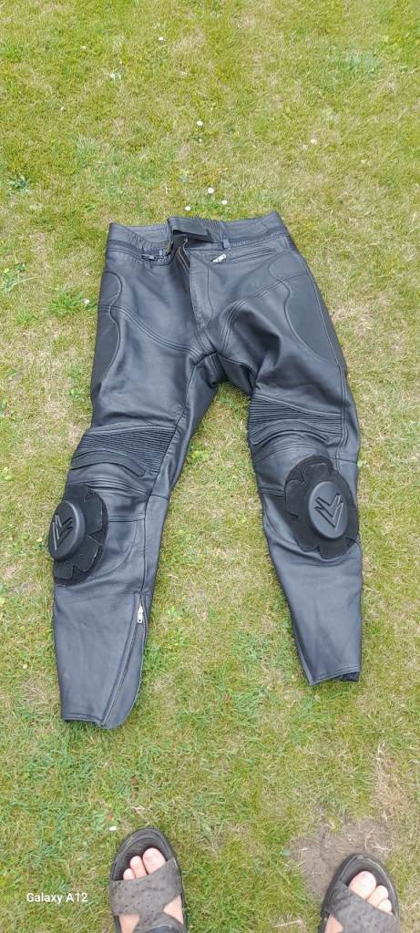 leather motorbike trowsers large