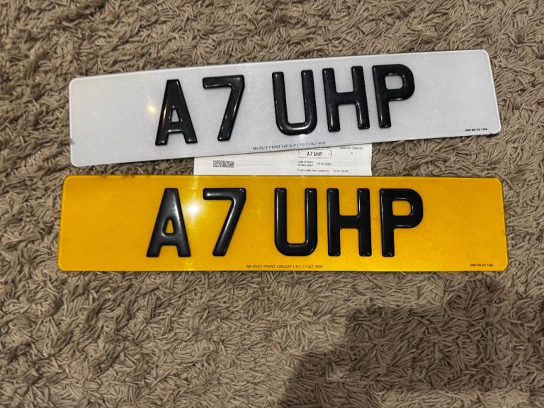A7 UHP private cherished personalised personal registration plate number 