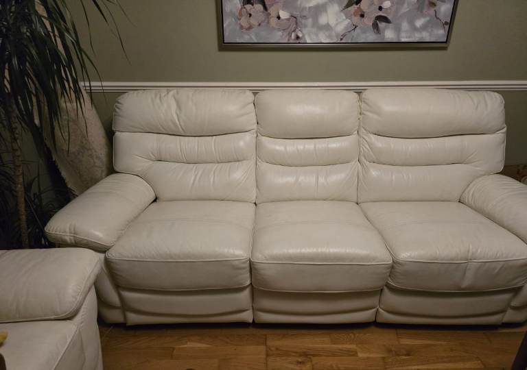 image for 2 and 3 seater manual reclining leather sofas