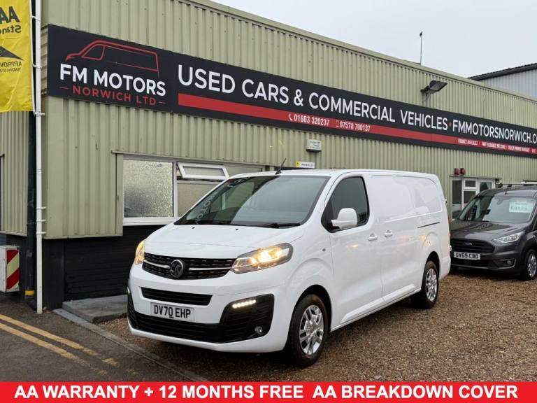 2020 70 VAUXHALL VIVARO 1.5 TURBO D 2900 SPORTIVE PANEL VAN 5DR DIESEL MANUAL L2