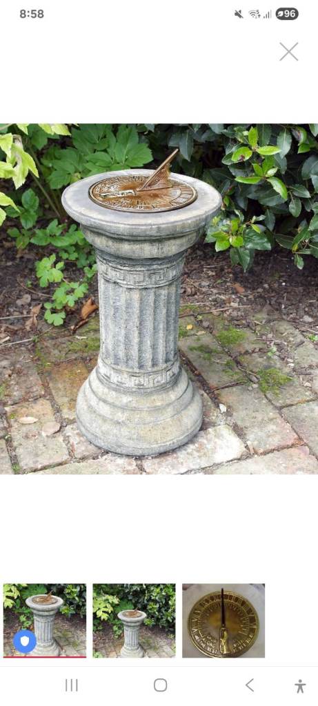 Sun dial on plinth wanted
