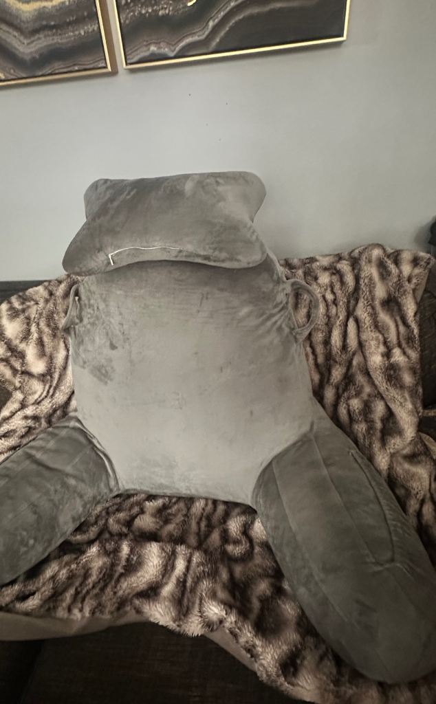 Large Grey Reading pillow 