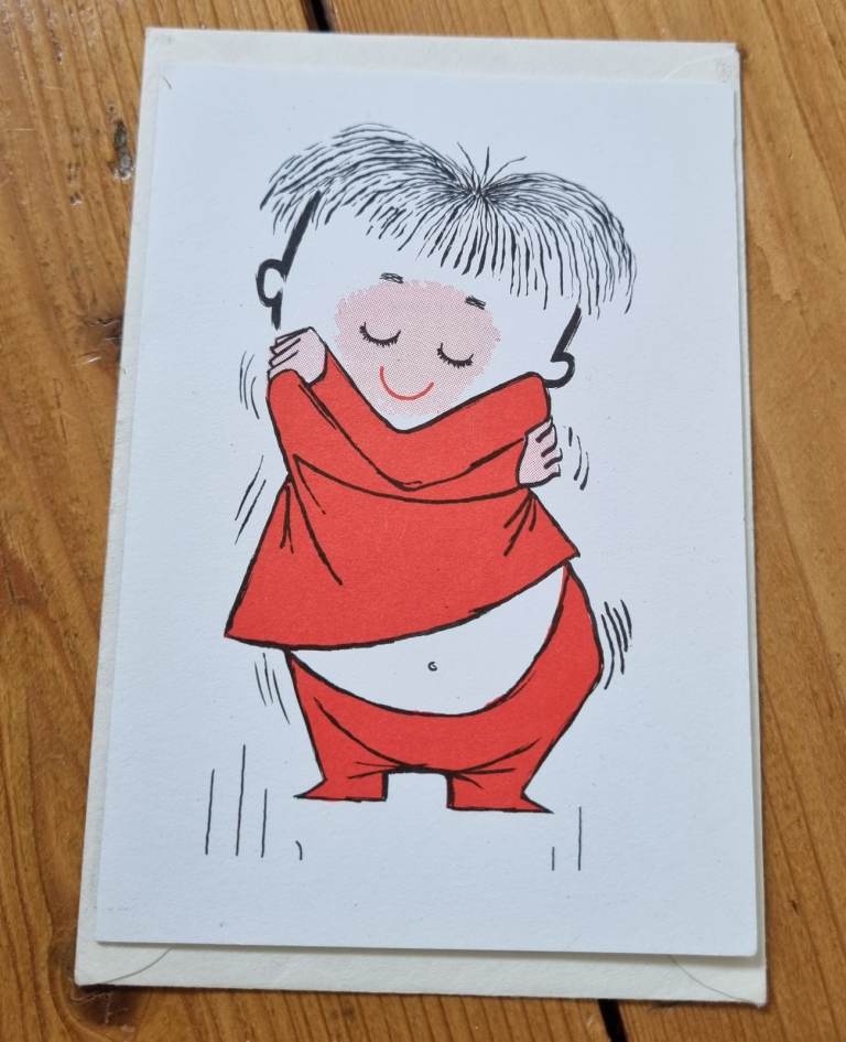 image for Vintage 1950s Moomin Valentine card