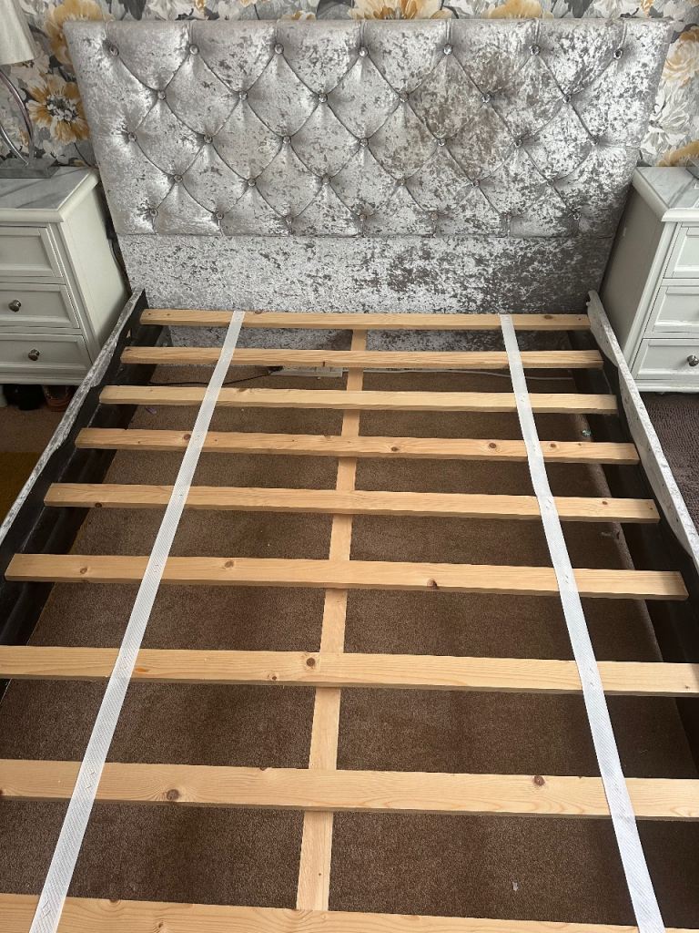 Double bed frame with headboard 