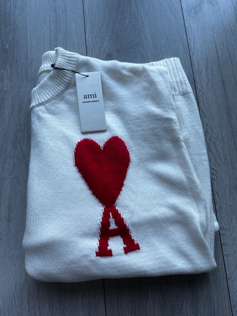 Ami Paris white knit junper