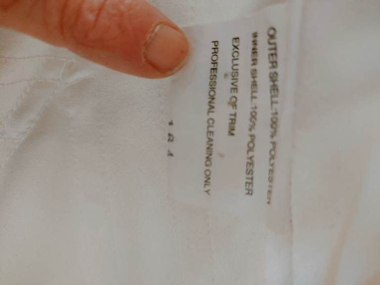 White wedding dress size 12