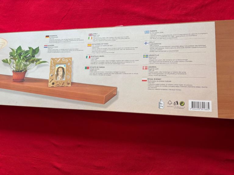 Shelving  floating 4 Beech colour