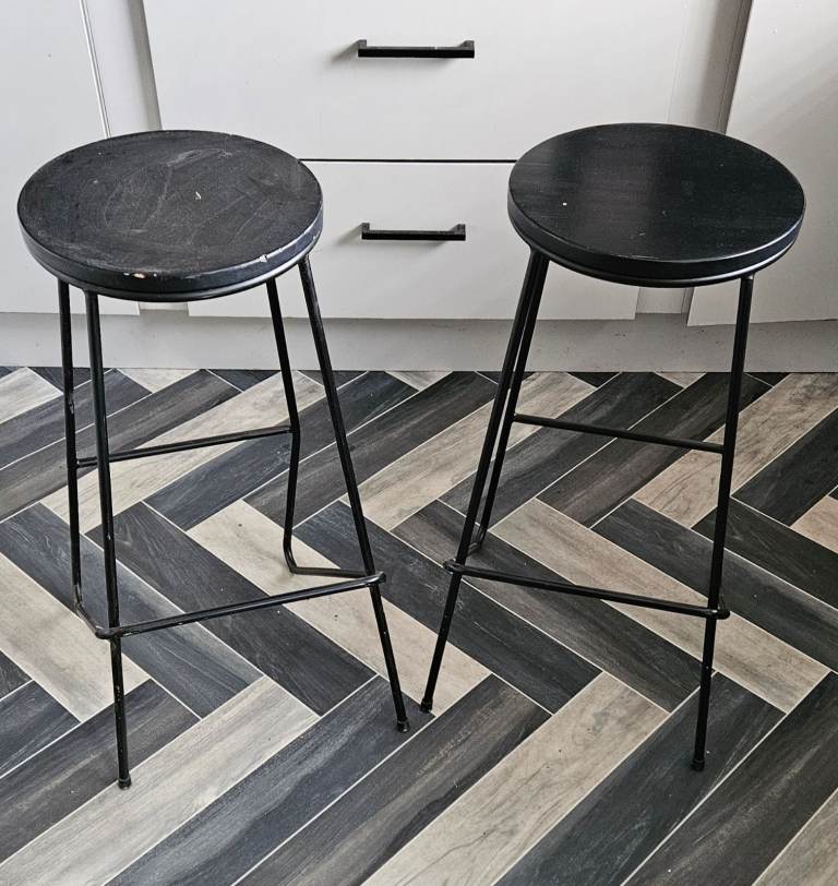 Breakfast Bar Stools (x2) With Covers