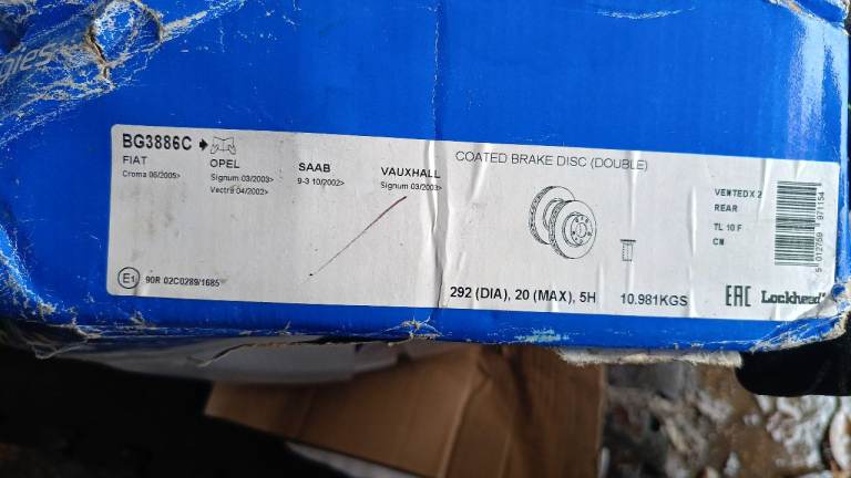 Break disc fiat Opel Saab vauxhal