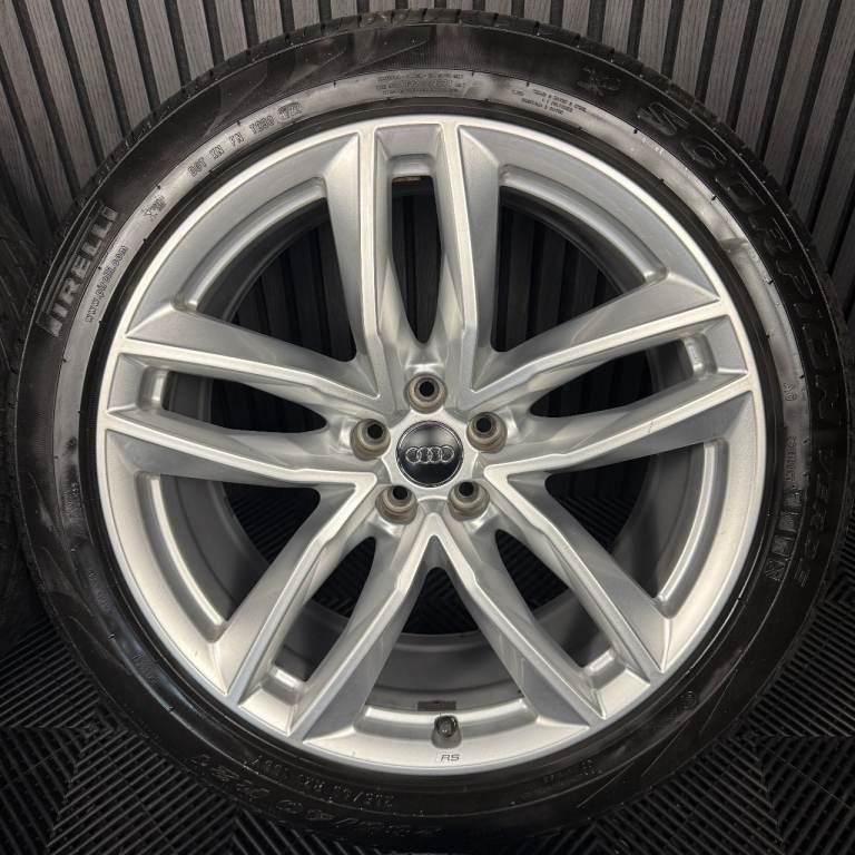 21'' GENUINE AUDI Q7 S LINE RS SILVER ALLOY WHEELS ALLOYS TYRES