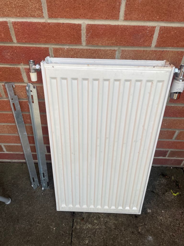 Small double radiator with TRV