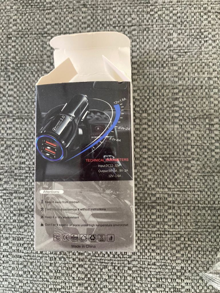 Car charger with USB ports