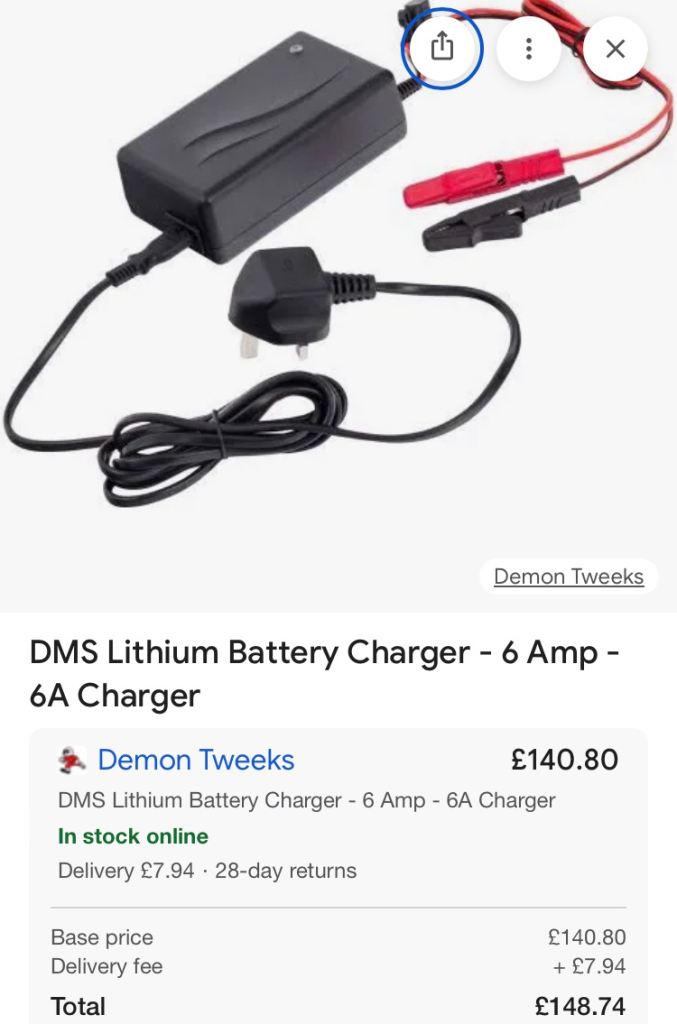 Race car battery charger