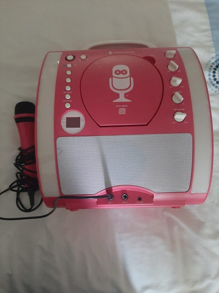 Pink Kids Karaoke Machine with Microphone – Good Condition
