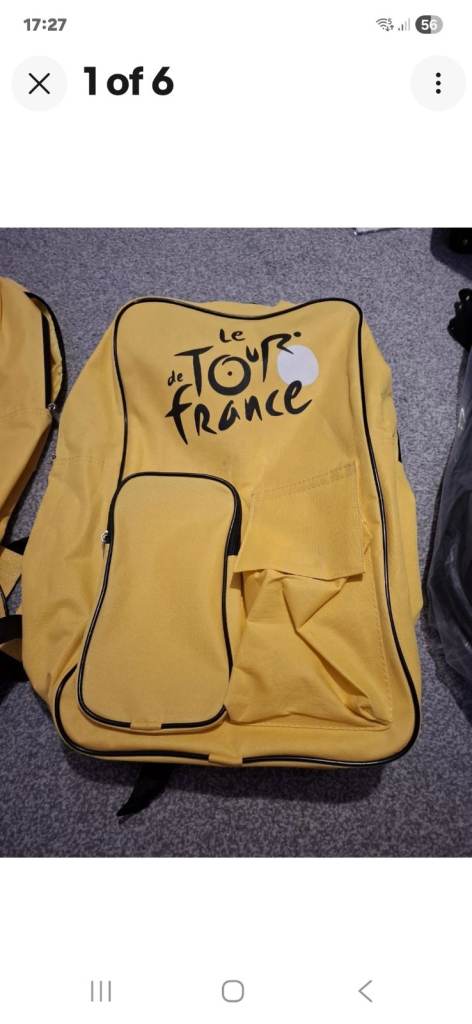 Le Tour de France Backpack - Yellow, Good Condition