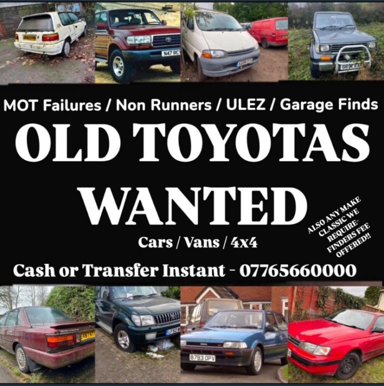 WANTED Toyota HILUX, HIACE, LANDCRUISER, COROLLA , RAV4, AVENSIS, CARINA, MR2, CELICA, YARIS