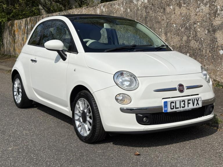 FIAT 500 Convertible 1.2 Lounge White Manual Petrol 2013
