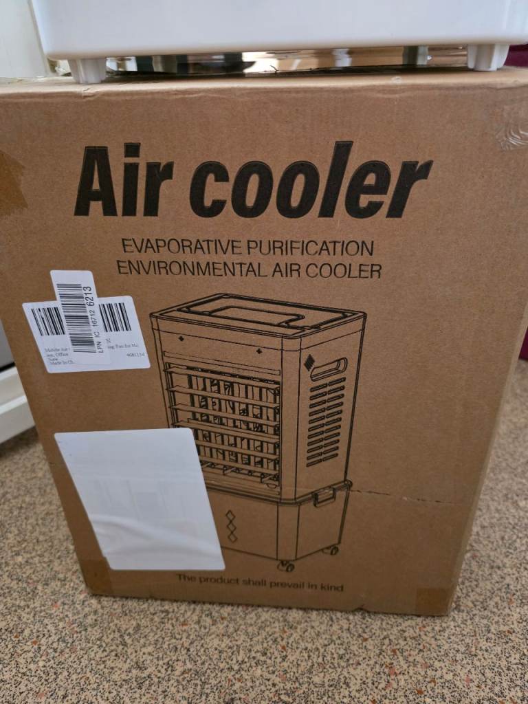 Portable Air Conditioner 45W 12L Tank 6 Modes 24H Timer Bladeless Oscillation