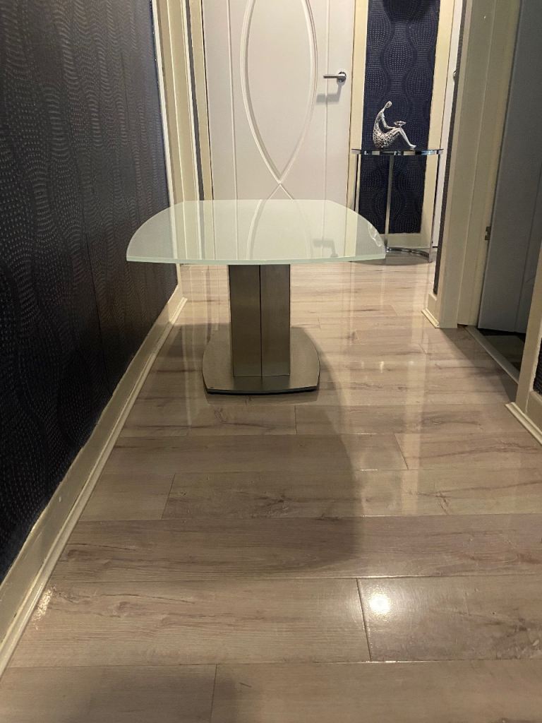 Heavy glass coffee table 