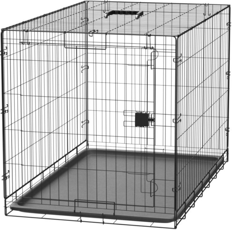 Amazon Basics XXL Metal Dog Crate/Cage with Tray, XXL 122cm (48")