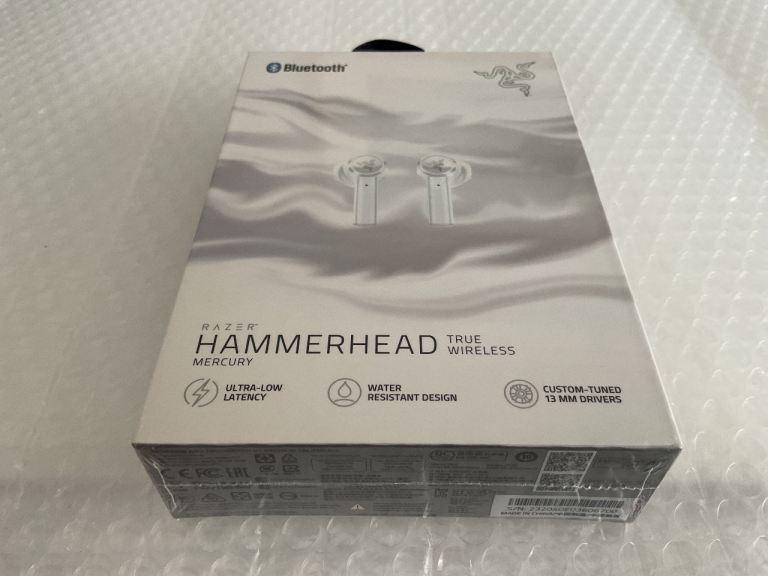 Razer Hammerhead HyperSpeed True Wireless Mercury Gaming Bluetooth Earbuds