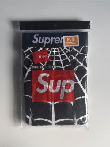 Hanes/Supreme Spider-man Boxer Briefs 2 Pack Size M Black | in