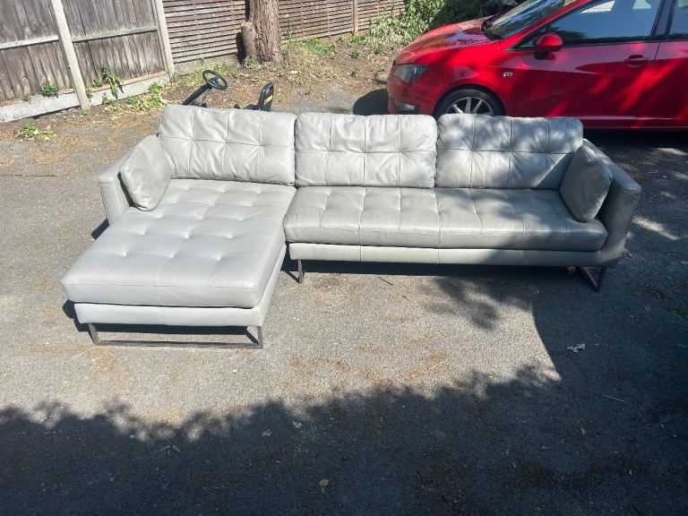 DFS Dwell Paris Li Left Hand Facing 4 Seater Chaise End Sofa In Grey