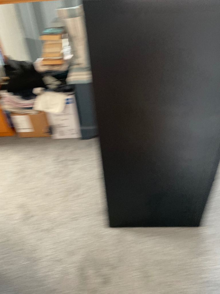 Black 3 drawer filing cabinet with two keys 