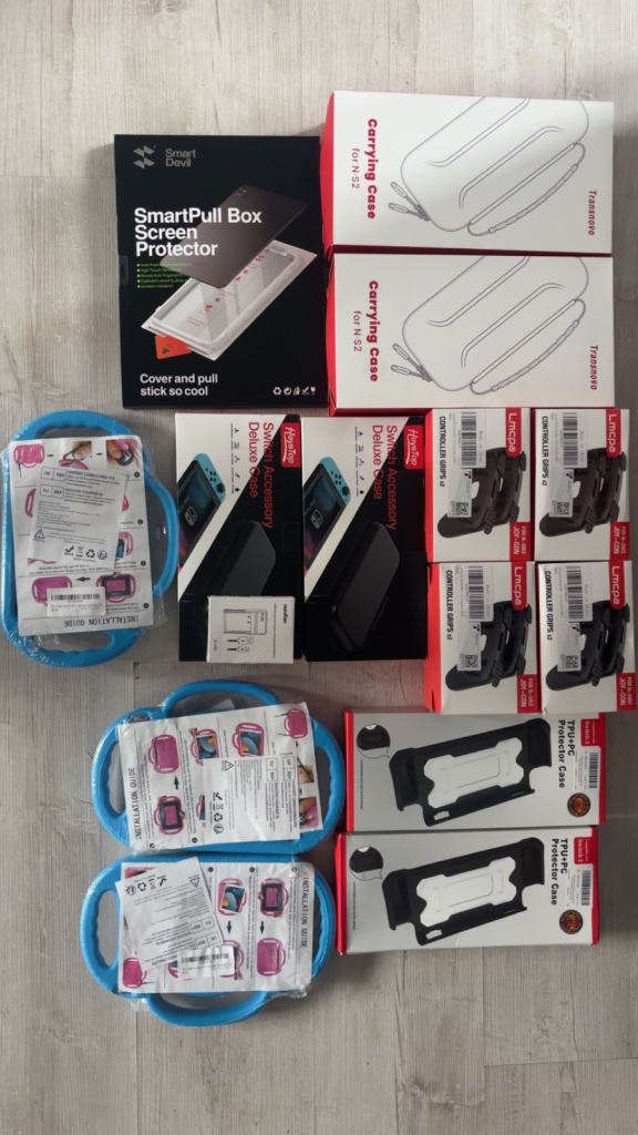 Nintendo Switch 2 Bundle, Accessories, Controller Grips, Carrying Case, Protector Case