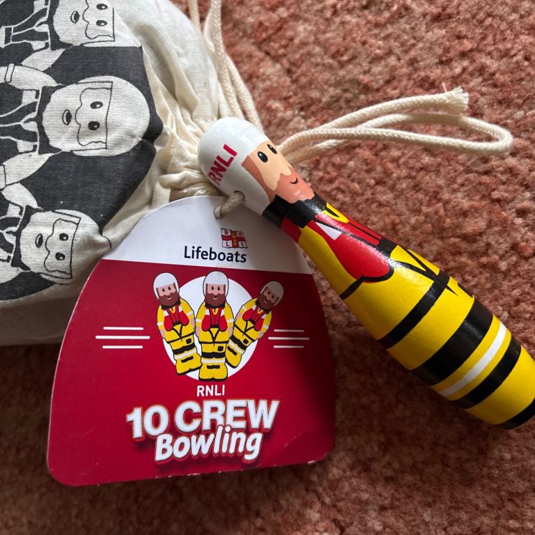 RNLI wooden toy skittles 