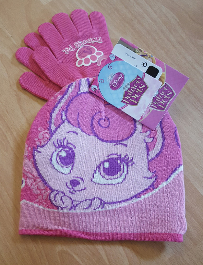Disney Palace Pets Pink Kitty Cat Blondie Winter Hat & Gloves Accessory Set - NEW!