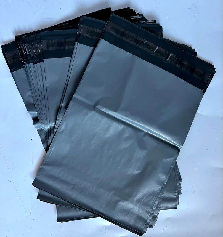100 Grey Self-Seal Parcel Bags 9" x 12" Waterproof Postal Mailers 229 x 305mm