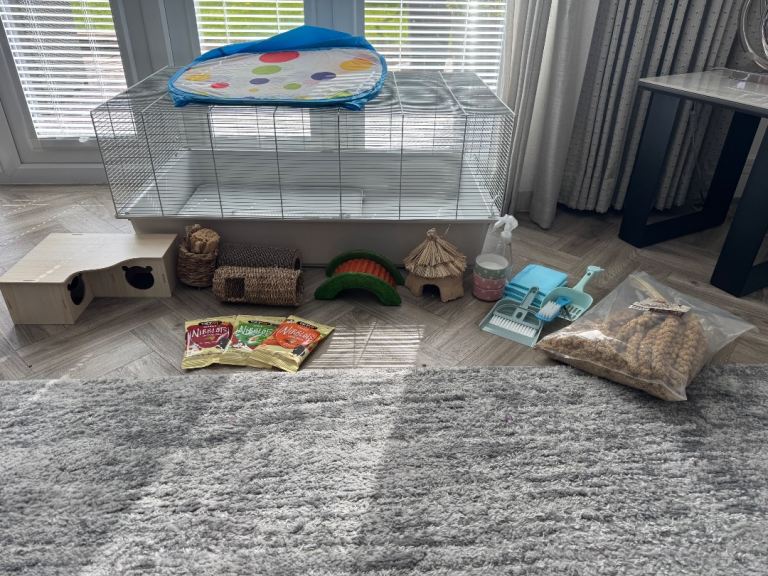 Large Pets at Home Hamster Cage, Food & Accessories