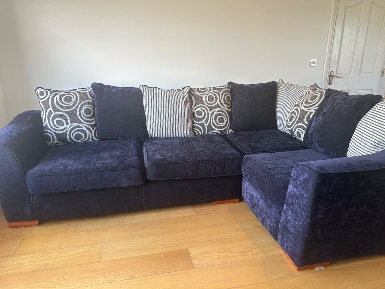 Navy Corner Sofa