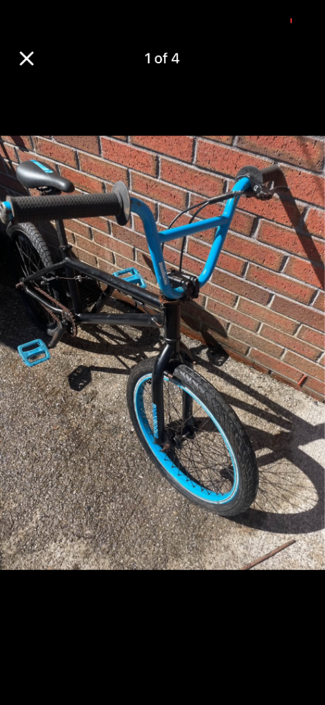 Mongoose BMX Bike – Black with Blue Accents, Good Condition