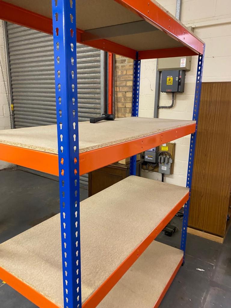 2 x heavy duty racking shelves 