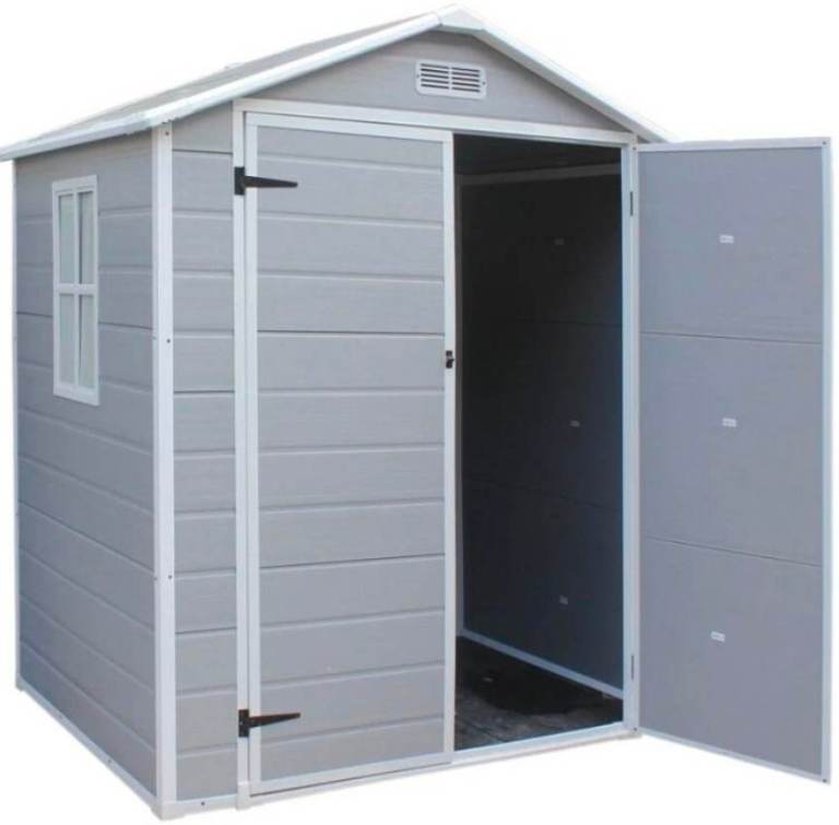 6X4Ft Plastic Sheds Garden Storage Outdoor Shed House, Grey, 6x4Ft  Brand new boxed 