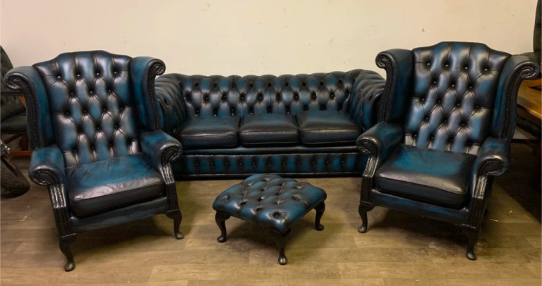 🇬🇧 SUPERB 4 PIECE CHESTERFIELD SUITE. 