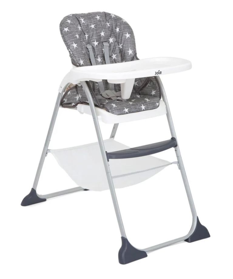 Joie Mimzy Snacker 2in1 Folding Highchair-Twinkle Linen,Removable Tray,Footrest